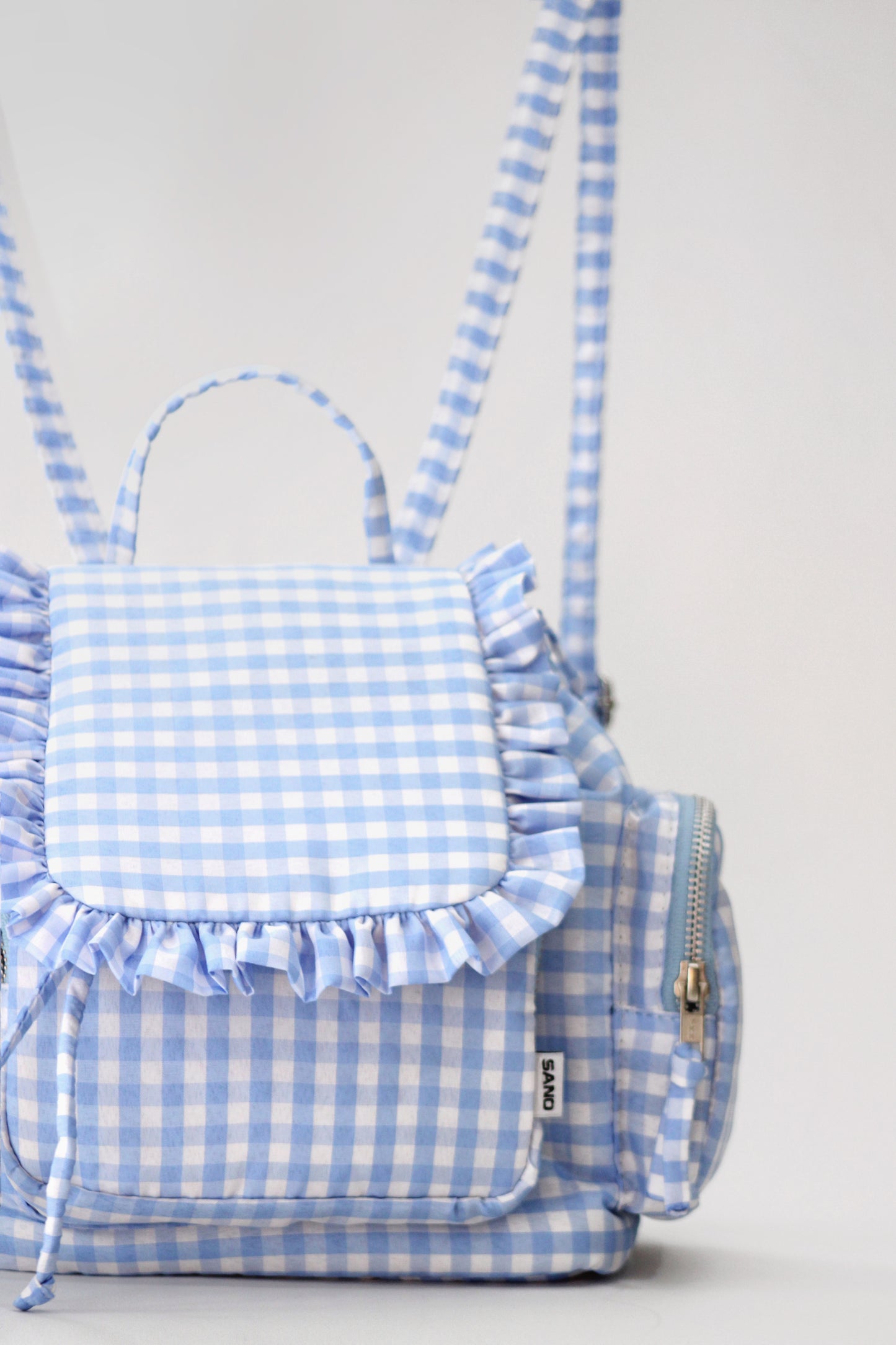 Mochila volantes azul cielo