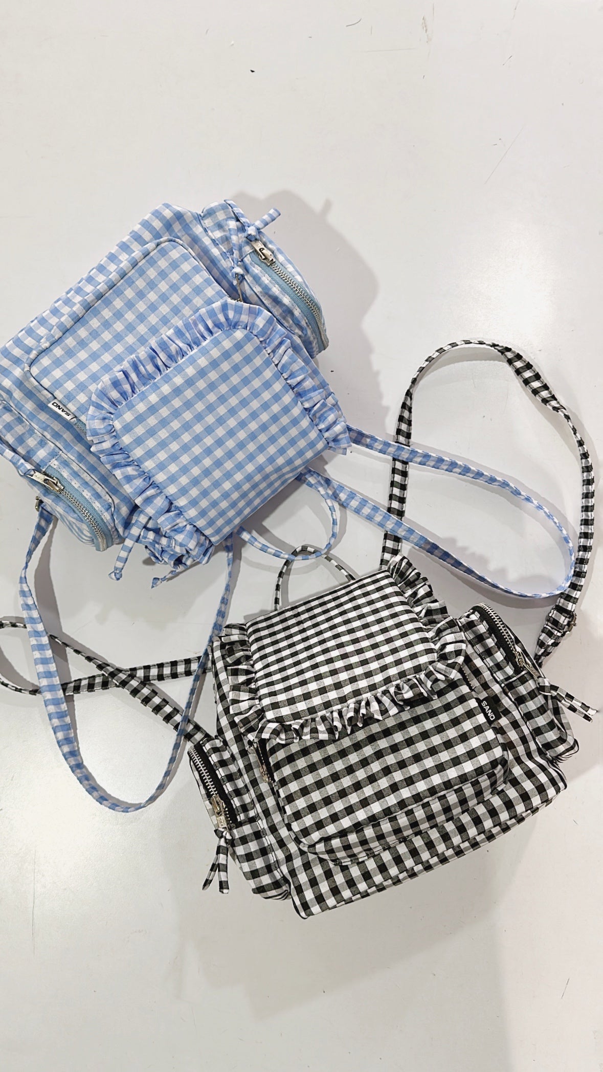 Mochila volantes azul cielo