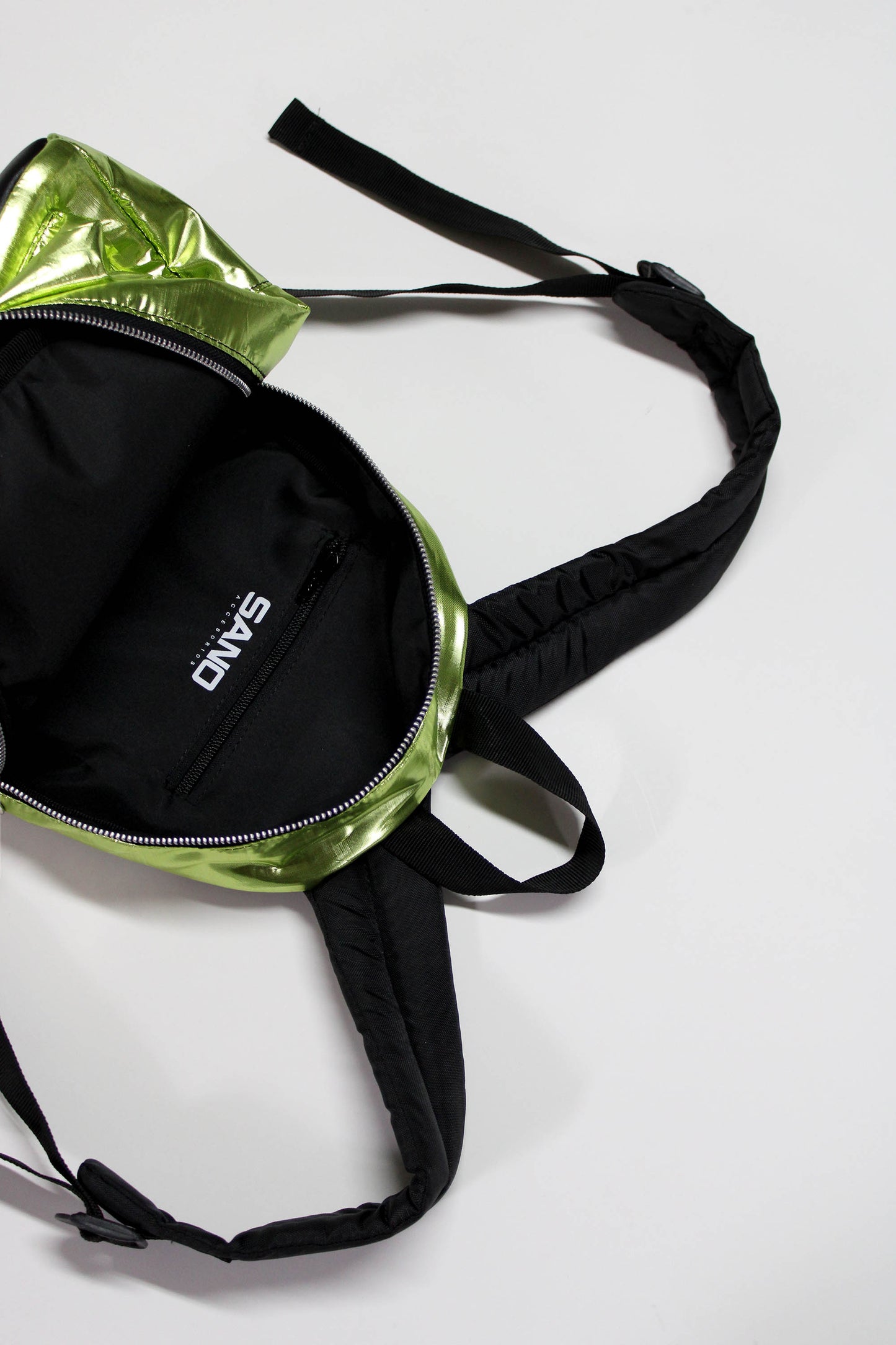 Mochila textil color verde manzana