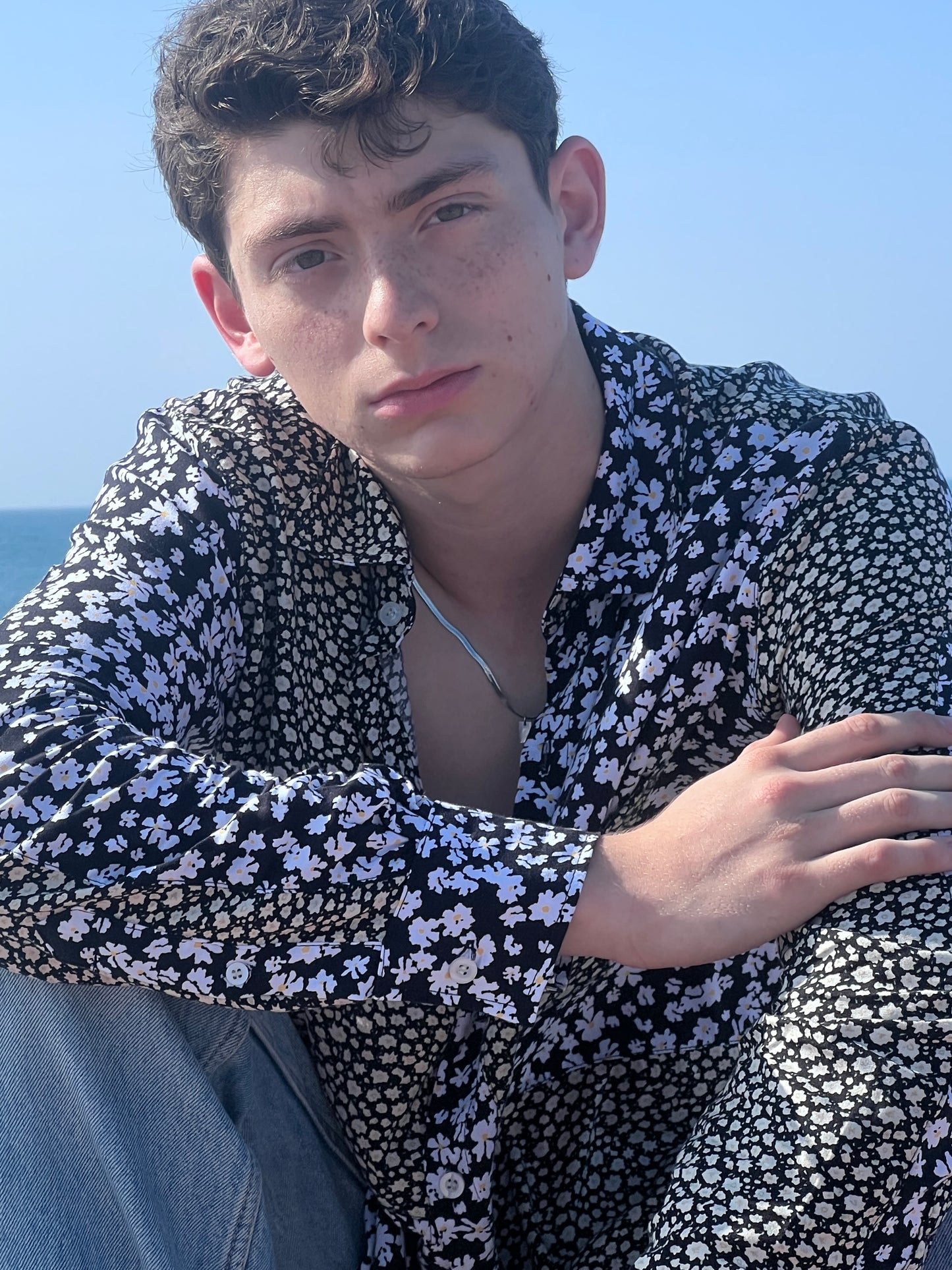 Camisa patchwork manga larga