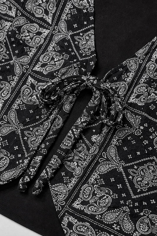 Chaleco estampado paisley set