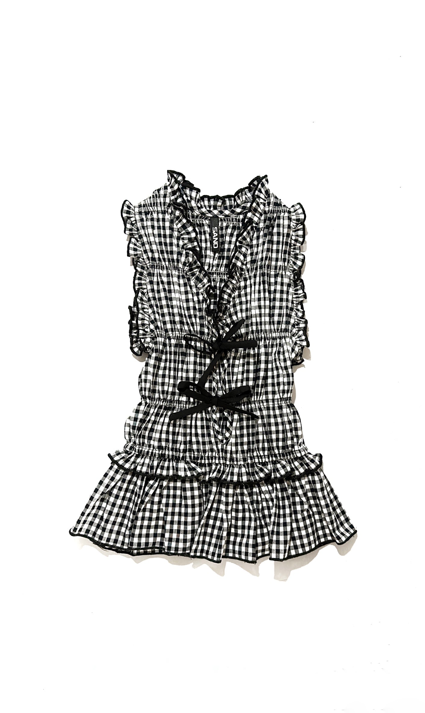 Blusa sin mangas elástica cuadros vichy
