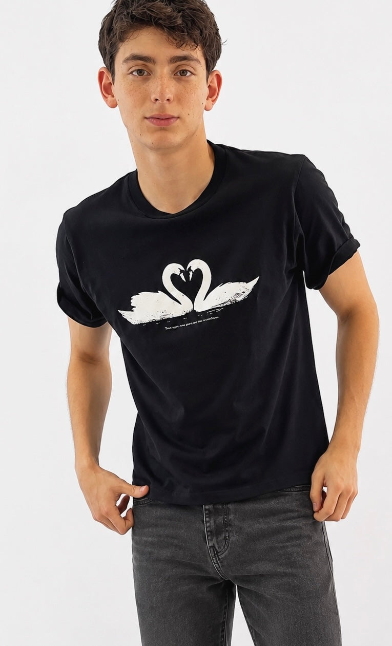 Camiseta cisnes corte regular