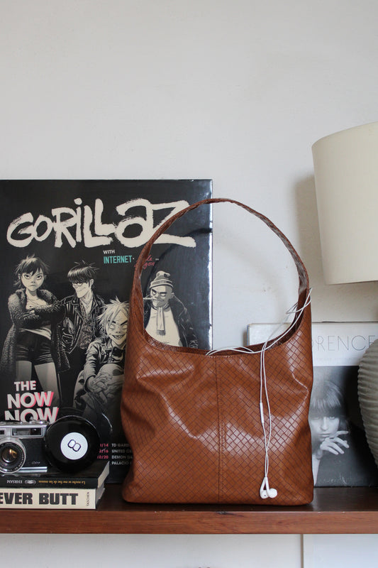Bolsa de hombro textura café