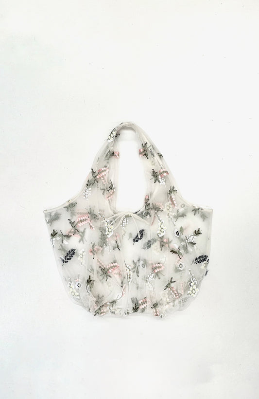 Bolsa de hombro bordado botánico