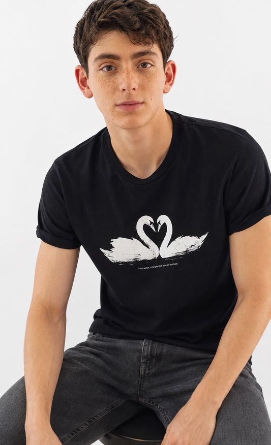 Camiseta cisnes corte regular