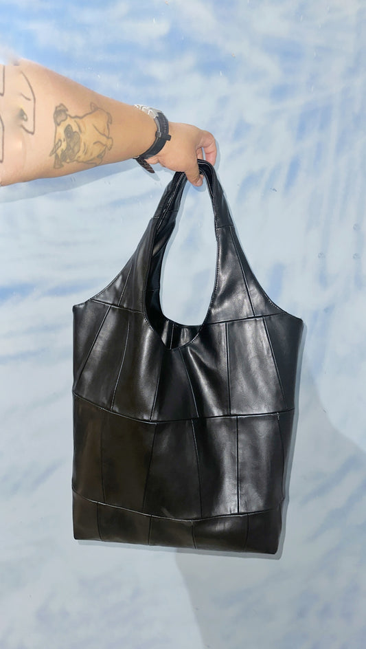 Shopper patchwork piel sintética
